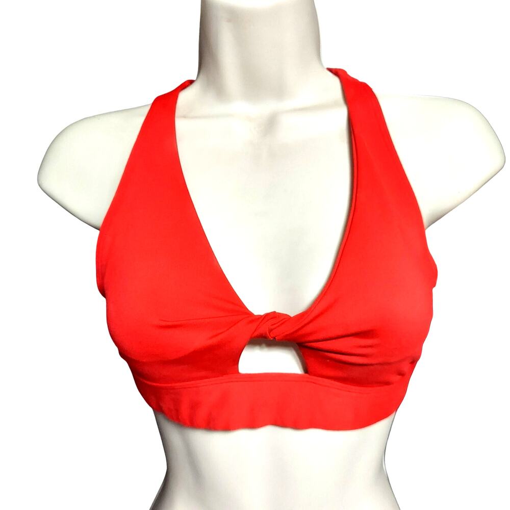 Victoria's Secret PINK Sport Ultimate Lightly Lined Red Twist Front Sports Bra